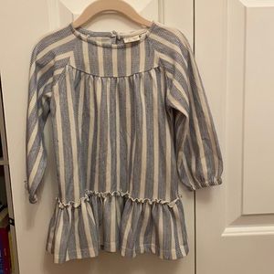 Zara blue and white toddler dress - size 12/18